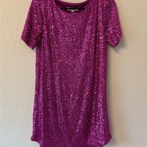 Sparkling Pink Sequin Dress